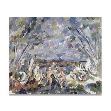 Imagem de LKXGRRSFG Blend With The LinePaul CéZanne Impressão em tela pós-impressionista arte moderna decoração de pai 15 x 48 cm sem moldura