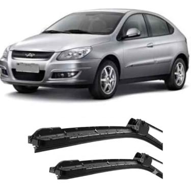 Imagem de TIGER AUTO - PAR DE PALHETAS PARA PARABRISA DIANTEIRO EM SILICONE COMPATIVEL CHERY CIELO 2010>2012