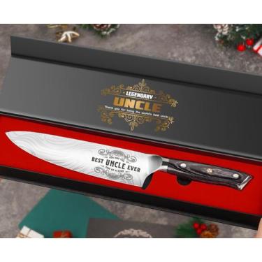 Imagem de Chef Knife Funistree Best Uncle Ever 20 cm em aço inoxidável alemão