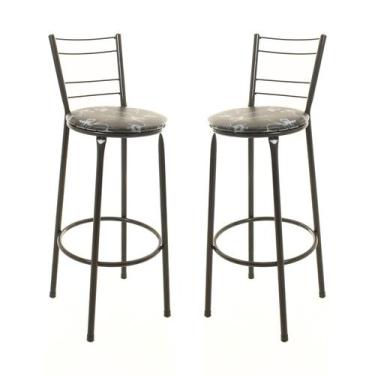 Imagem de Kit 2 Banquetas Banco Alto Balcão Cozinha 4 Arames - ESPAÇO JUNCO, Pre