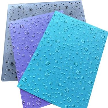 Imagem de Arbuya Flocos de neve de Natal Pastas de gravação de plástico para fazer cartões scrapbooking ou artesanato em papel, 15x15cm (5,9 * 5,9 polegadas)