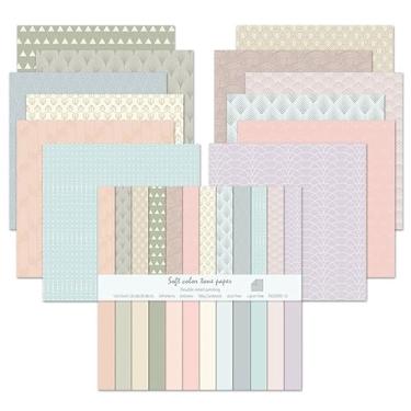 Imagem de Conjunto de papel para scrapbook com 24 folhas, 30,5 x 30,5 cm, estampa boho, papel dupla face, artesanato, álbum de fotos, artesanato, origami, arte, fundo, decoração, cartão, 24 designs/160 g/m² (B)