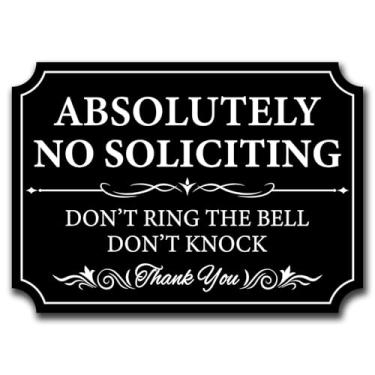 Imagem de Placa sem solicitação para porta da frente, adesivo autoadesivo de vinil não solicite para casa, à prova d'água e resistente a UV, sinais sem solicitação para escritório comercial
