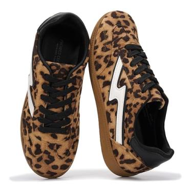 Imagem de Project Cloud Feminino Tênis Para Wo - Sapatos Com Cadarço Da Moda, Espuma De Memória Moda Calçados Wos Antiderrapantes (Irita, Leop, 8.5) Leopardo
