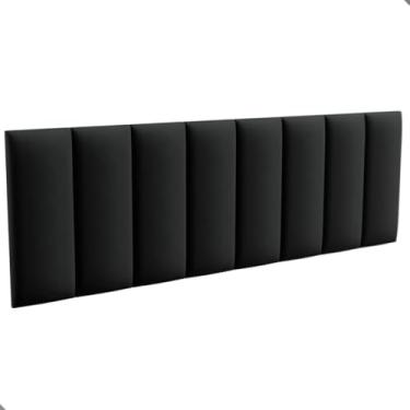Imagem de Cabeceira Queen Estofada Modulada Cabeceira para Cama Queen 160cm (Preto)