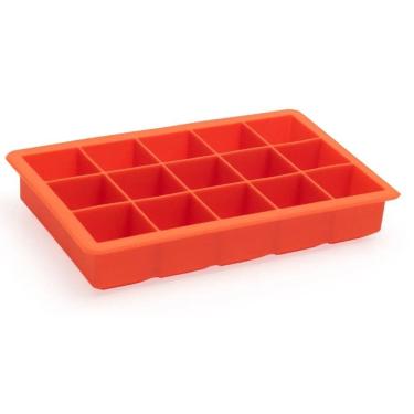 Imagem de  Forma De Gelo Em Silicone 15 Cubos Laranja S6014B-LJ