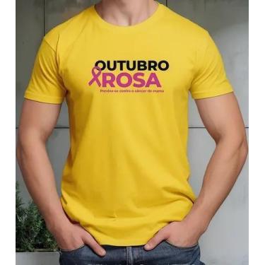 Imagem de Camisa Camiseta Adulto Masculina Feminina Algodão Outubro Rosa Prevenç
