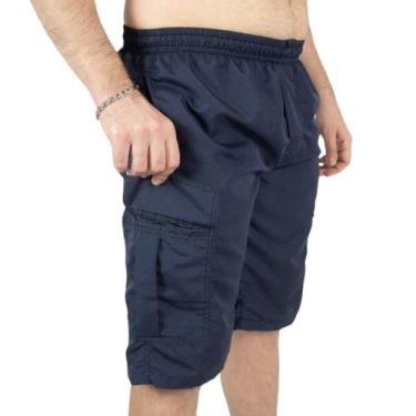 Imagem de Bermuda Cargo De Tactel Masculina Short Com Bolsos Plus Size - Repeliq