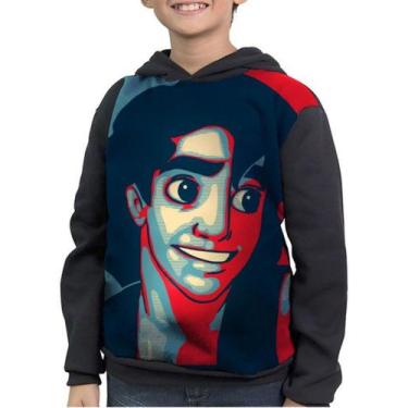 Imagem de Moletom Infantil Aladin Desenho Filme - smoke, Preto, 1