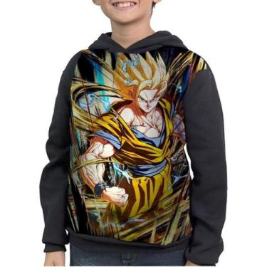 Imagem de Casaco Moletom Infantil Dbz Goku Super Sayajin Dragon Ball - smoke, Pr