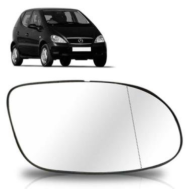 Imagem de Lente retrovisor mercedes classe a ano 1999 á 2005 lente branca sem aq