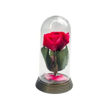 Imagem de Redoma Cúpula A Rosa Encantada A Bela E A Fera / Pequeno Príncipe Base