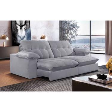 Imagem de Sofá Retrátil Juiz de Fora 2,30M 4 Lugares Molas Ensacadas TXR, Prata