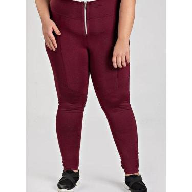 Imagem de Calça Legging Montaria Plus Size em Suplex com Fechamento em Zíper Metalizado - Serena-Feminino