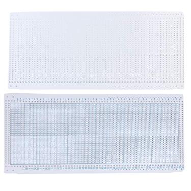 Imagem de Yctze 10 Unidades de Cartões Perfurados de Pontos e Papel de Grade para Máquinas de tricô - Acessório de Máquina de tricô de Nylon para Modelos Perfurados de 30 Pontos SK-270, SK-272, SK-370, SK830