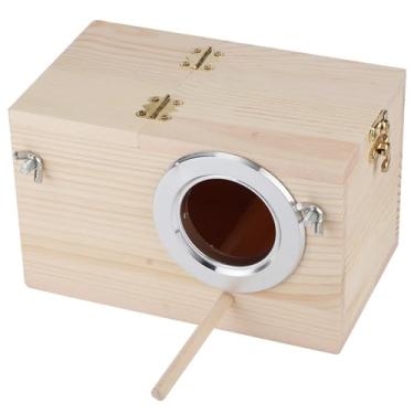 Imagem de ZAWELIYO Caixa de Criação de Pássaros de Madeira de Com Abertura de Borda de Metal para Fácil Observação de Acessórios para Animais de Estimação