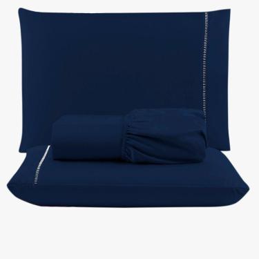 Imagem de Jogo De Lençol Peletizado 400 Fios King 3 Peças - Casa - Hotel - Pousada - Royal