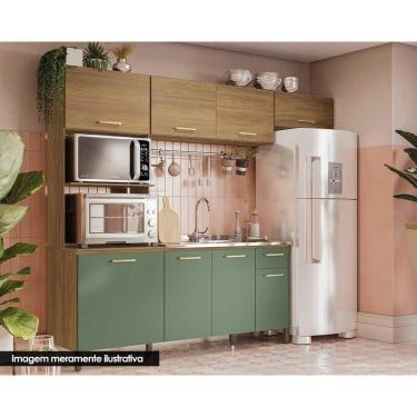Imagem de Cozinha Completa Compacta L780a Nogueira-verde Oliva - Kappesberg