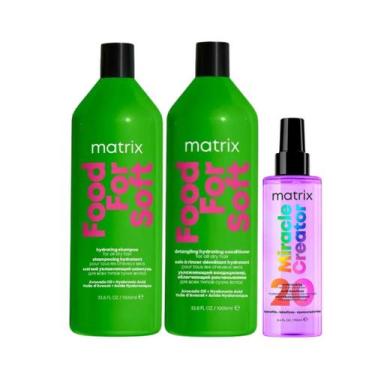 Imagem de Kit Matrix Food For Soft Sh 1000ml + Cond 1000ml + Miracle 190ml