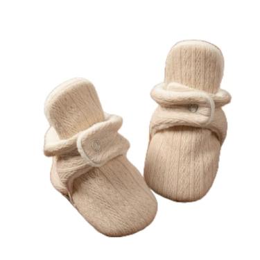 Imagem de Botas de algodão infantis de inverno quente de lã macia para bebês primeiros andadores de berço com pegas, meias quentes e aconchegantes para bebês meninos e meninas, 05-damasco, 12-18 Months Toddler