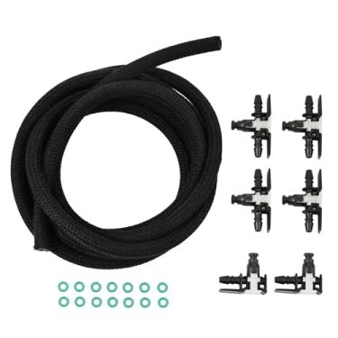 Imagem de Getfarway Tubo de retorno de combustível e encaixe de retorno do injetor de combustível 68229388AA compatível com motor Ram 1500 Grand Cherokee 3.0L EcoDiesel, linha de retorno diesel 4x "T" 2x