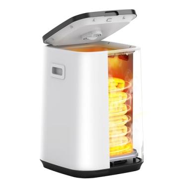 Imagem de Aquecedores de toalha aquecidos STARLED para banheiro - Balde de aquecedor de toalhas grande de 22L, cabo de madeira, desligamento automático, cabe até duas toalhas, roupões de banho, cobertores