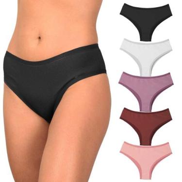 Imagem de Kit 10 Calcinhas Tangão Feminino de Conforto Cotton Algodão Macio Late