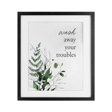 Imagem de Stupell Industries Floresta Folhagem Wash Away Impressão emoldurada preta sob vidro, design por Lettered and Lined, 21 x 17