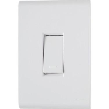 Imagem de Conjunto 4x2 Com 1 Interruptor Simples Liz 10a 250v Branco - Tramontina