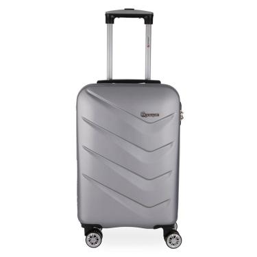 Imagem de Mala De Bordo Abs Gosuper Oslo Cadeado Integrado Rodas Giro 360° Prata P