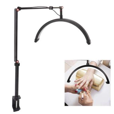Imagem de Luminaria Estetica Meia Lua Arco 3 Tons Led Suporte Celular Mesa Salao De Beleza Spa Limpeza De Pele