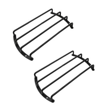 Imagem de ZNDAW 2 peças de capa de grade de alto-falante de carro, protetor de grade de subwoofer de áudio de 20 cm e 4 barras, barras de metal universais, capas protetoras de grade de alto-falante para