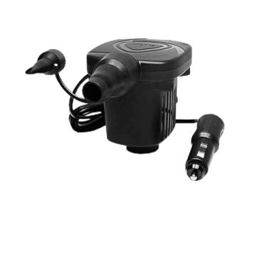 Imagem de Bomba de Inflação por Portátil de 12V para Barco Inflável, Cama, sofá, Anel de Natação, 2 Bicos, Recheio Rápido, Operação Fácil, Tamanho Leve e Pequeno Com Potência de 80w, DC12V