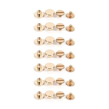Imagem de 10 conjuntos de 5 mm, 6,5 mm, 8 mm, bronze, maciço, parafuso, prego, para cinto de rebite de couro, faça você mesmo, dourado com 3 tamanhos para bagagem, têxteis domésticos, sapatos, chapéus, coleiras