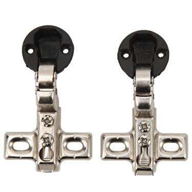 Imagem de 2 peças de dobradiça de vidro com furo de 26 mm mini dobradiça de armário kit de substituição de braçadeira de ferro ajustável para porta de vidro de armário (inserção)
