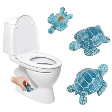 Imagem de Tampas de parafuso de vaso sanitário de tartaruga tampas decorativas de tampa de parafuso de vaso sanitário, 2 peças de toucas de banheiro para decoração de banheiro de tartaruga marinha para fundo do