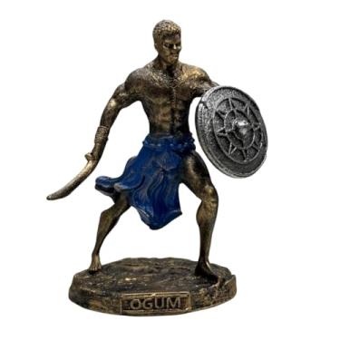 Imagem de Escultura Ogum Guerreiro Vintage 11 cm em Resina