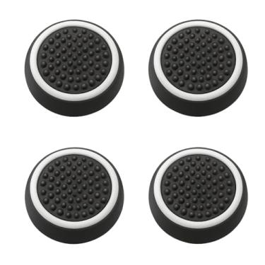 Imagem de Kit 4 Grip (2 Pares) Cores Protetor Analógico Silicone Controle Joystick Polegar Compatível Com PS4 PS5 Xbox Nintedo Switch Desempenho (Branco)