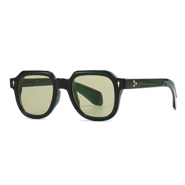 Imagem de Óculos de Sol Masculinos com Rebites Metálicos, Estilo Punk Feminino, Lentes Degradê UV400, Ideais para Esportes ao Ar Livre, Corrida e Ciclismo, Cor Verde