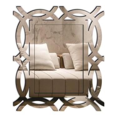Imagem de Espelho Decorativo Veneziano Pegui  27X32 3871 - Creatus, Decorativo, 