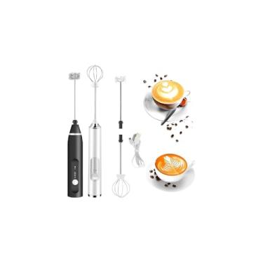 Imagem de Mini Mixer Portátil, Batedor Elétrico para Bebidas, 20,5cm, Funciona com 2 Pilhas AA, para Chocolate, Café, Leite, Cappuccino, Coquetéis