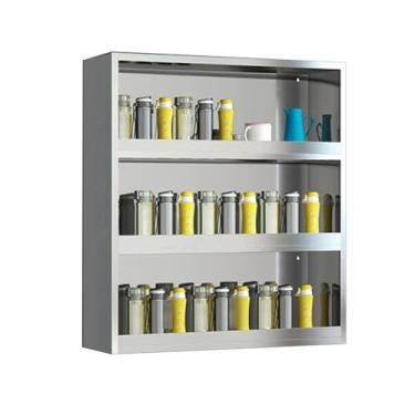 Imagem de Organizador de garrafa de água para pendurar na parede, armazenamento de copo de água de aço inoxidável, prateleira de suporte de copo para funcionários de fábrica, expositor de bebidas térmicas para