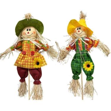Imagem de Boneco Espantalho Para Enfeite De Jardim De Festa Junina