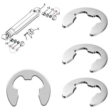 Imagem de 4 peças 53815949 Trim Ram E Ring Clip, anéis externos, para prender aríetes de acabamento, compatível com motor Sterndrive 1991-Up Mercruiser Alpha 1 geração 2, substitui # 815949 18-2345 53-815949