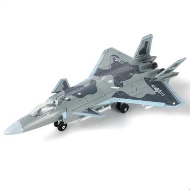 Imagem de NUOTIE J20 Stealth Fighter Jet Model Kit de montagem de plástico 1/100 kits de avião a jato militar modelo de aeronave com coleção de suporte ou presente (26 peças)