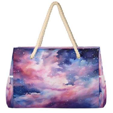 Imagem de hongjinglin Bolsa de praia grande, leve, dobrável, floral, paisley, amarela, bolsa de ombro, Cor 10, Large