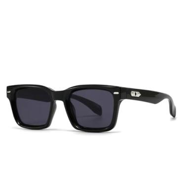 Imagem de VFDHN Óculos de Sol Vintage Feminino Punk com Rebites, Lentes Degradê Estilo Retrô Masculino, Proteção UV400 (TYJ222-1)