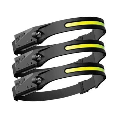 Imagem de Lanterna De Cabeça LED Recarregável Com Sensor USB Para Camping, Pesca