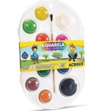 Imagem de Estojo aquarela 12 cores acrilex 18120000, 3