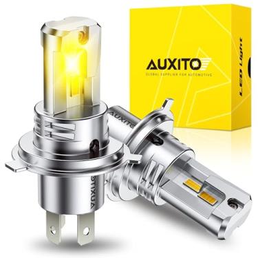 Imagem de AUXITO Lâmpadas LED H4 luz amarela 900% ultra-brilhante, amarelo dourado 3000K, Plug N Play, vida útil longa de 50.0000 horas, sem cintilação, 99% de compatibilidade, pacote com 2